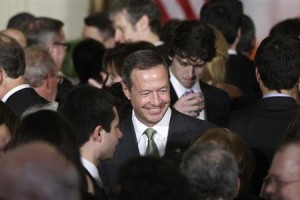 Maryland Governor Martin O'Malley (D-MD) attends a St. Patrick's Day reception at the White House in Washington, March 19, 2013.
