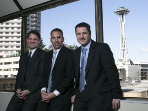 From left, Michael Blue, Christian Groh, and Brendan Kennedy of the Seattle private-equity fund Privateer Holdings.(Photo: Nick Adams for USA TODAY)